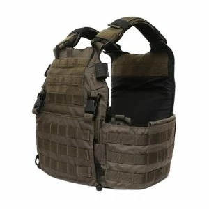 Medium black tactical vest with multiple pockets and adjustable straps. LBT QRC V2 model for enhanced reliability.