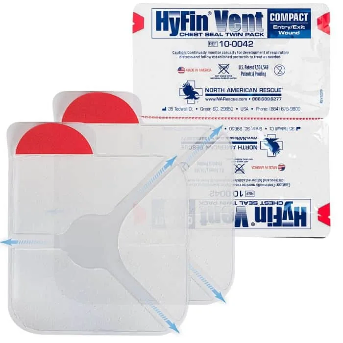 HyFin Compact Vented Chest Seal Twin Pack
