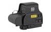 EOTECH EXPS3 holographic sight, 68MOA ring/4-1 MOA dots, black, NV toggle buttons, warning label under reticle.