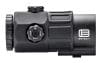 Close-up of EOTECH G45 5X Magnifier with adjustment knobs and mount.