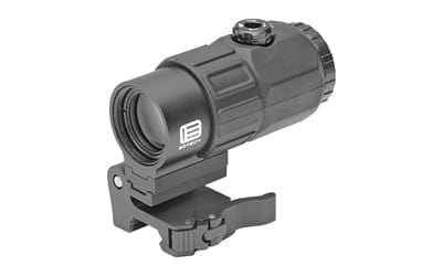 Left-angle view of EOTECH G45 5X MAGNIFIER BLK with flip-to-side mount.