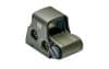 The EOTECH XPS2-0 68/1 MOA CR123 ODG is a compact, military-grade holographic sight with adjustment knobs and a viewing window, delivering precise 1 MOA accuracy.