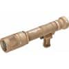 Surefire M640V Scout Pro Vampire Tn: tan tactical flashlight, mountable, features ON/OFF switch and adjustable focus.