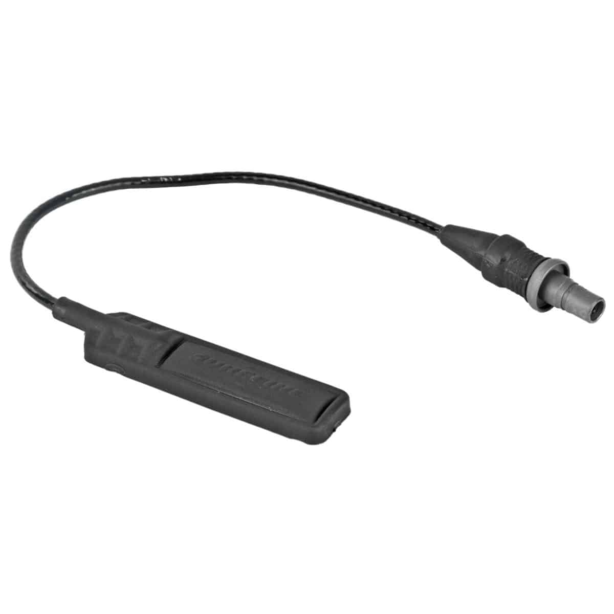 Black cable with a rectangular and cylindrical connector, compatible with Surefire Weapon Light Tape Switch 7".