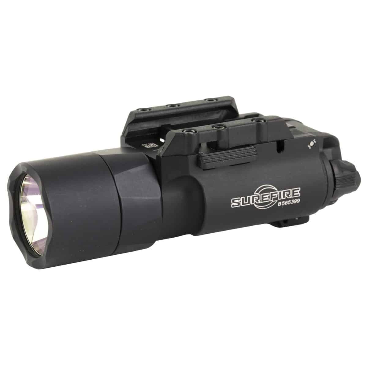 SureFire X300U Turbo Rail-Lock Blk tactical flashlight, featuring a Rail-Lock system for secure firearm attachment.