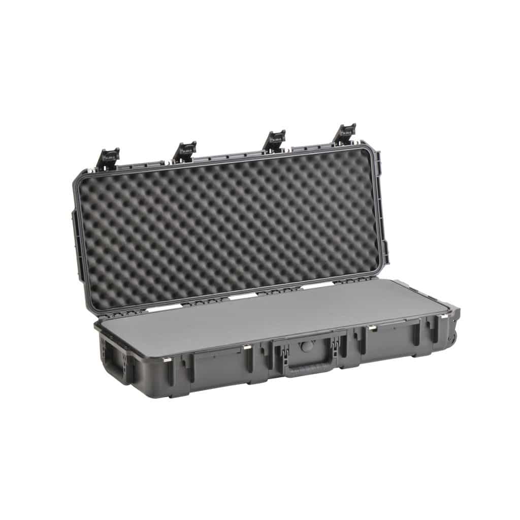 The SKB I-Series M4 Short Case (Black) offers robust protection with hard-shell construction, interior egg-crate foam padding, and secure top-edge latches.