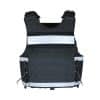 The UPT Turnout is a black tactical vest with white reflective stripes, multiple attachment points, and rail accessory accommodations.